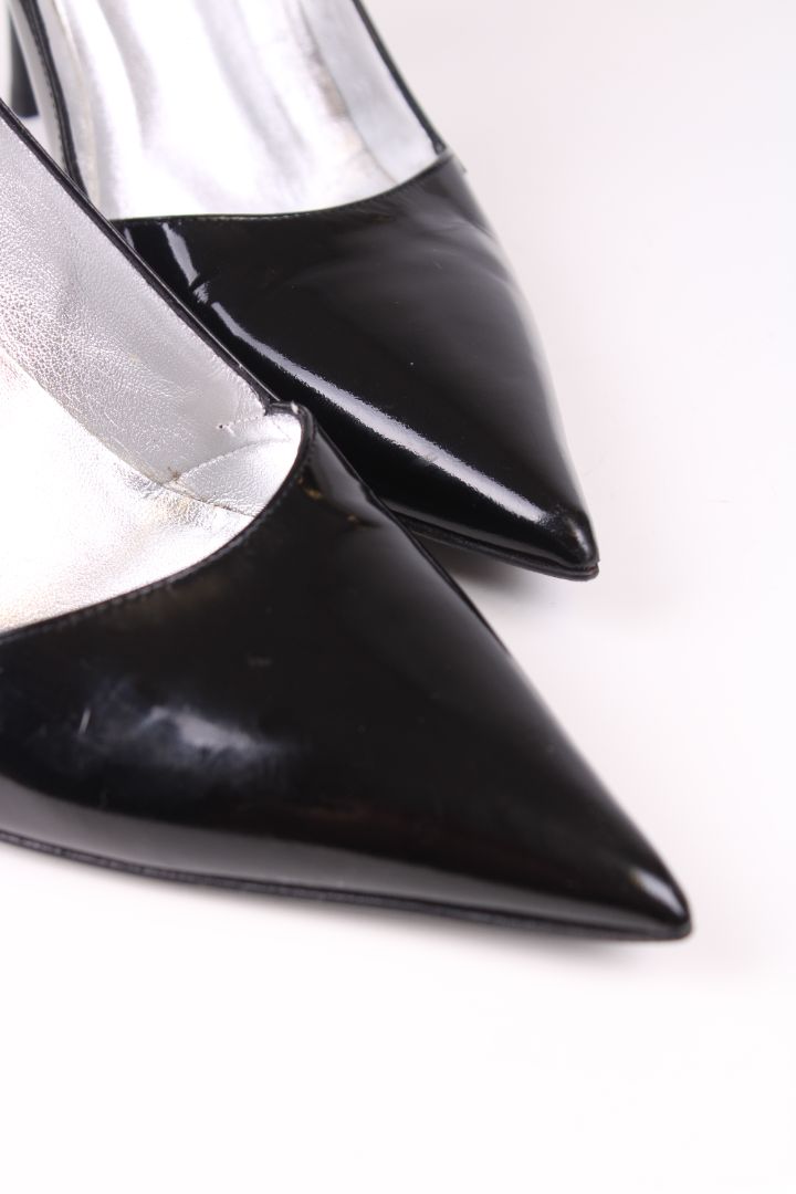 Giuseppe Zanotti Patent Leather Pointed Toe Heels Black 39