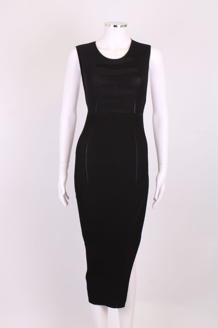 Pinko S/S Rib Knit Dress Black S
