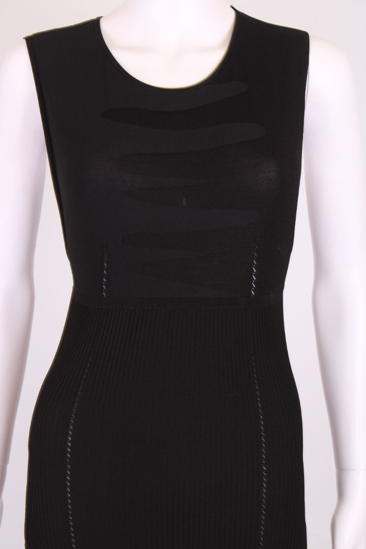 Pinko S/S Rib Knit Dress Black S