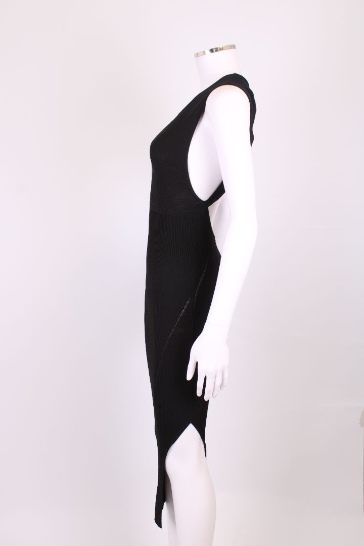 Pinko S/S Rib Knit Dress Black S