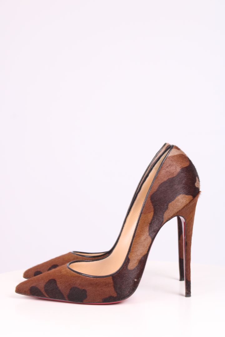 Christian Louboutin Pony Hair Heels Camouflage 39