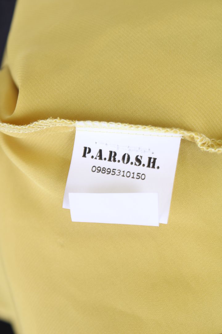 Parosh Halter Neck Top Mustard L