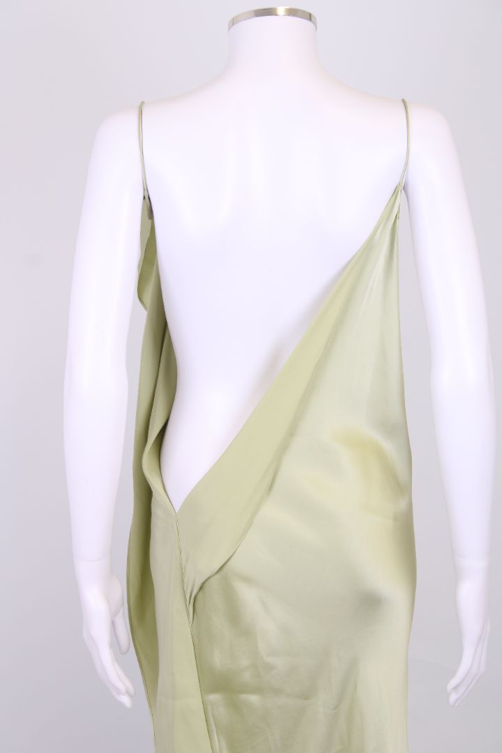 Christopher Esber Cusco Draped Slip Dress Pistachio XS
