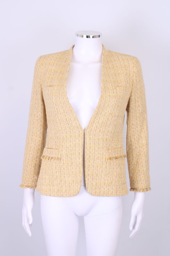 Weekend MaxMara Boucle Jacket Yellow/ Cream 6