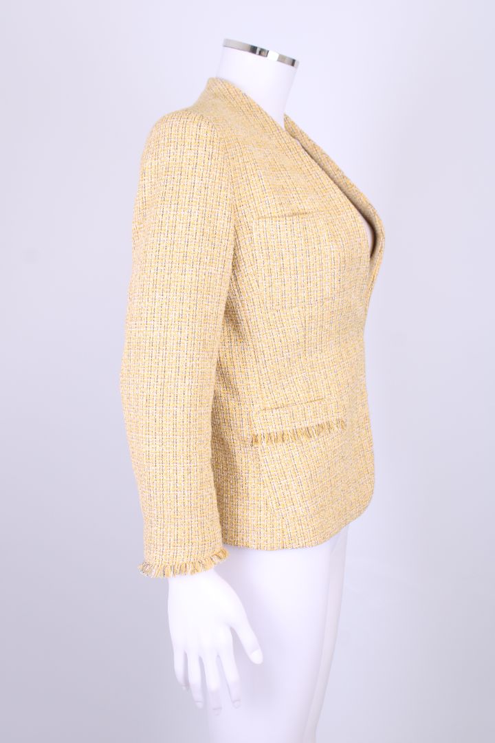 Weekend MaxMara Boucle Jacket Yellow/ Cream 6