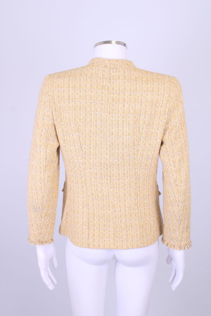 Weekend MaxMara Boucle Jacket Yellow/ Cream 6