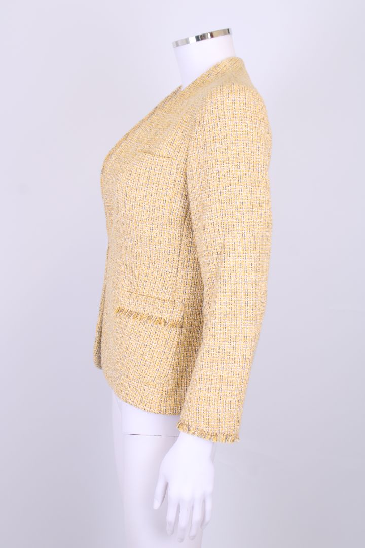 Weekend MaxMara Boucle Jacket Yellow/ Cream 6
