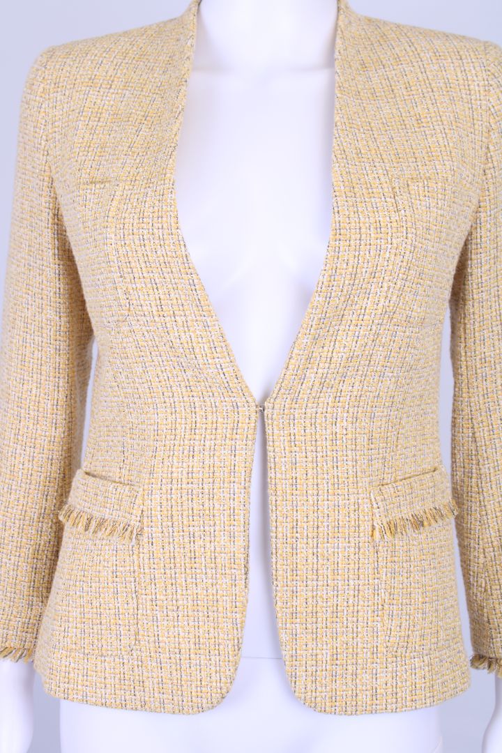 Weekend MaxMara Boucle Jacket Yellow/ Cream 6