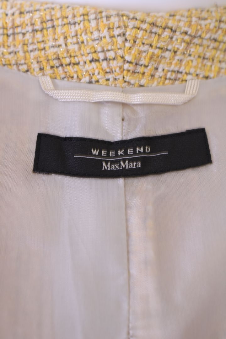 Weekend MaxMara Boucle Jacket Yellow/ Cream 6