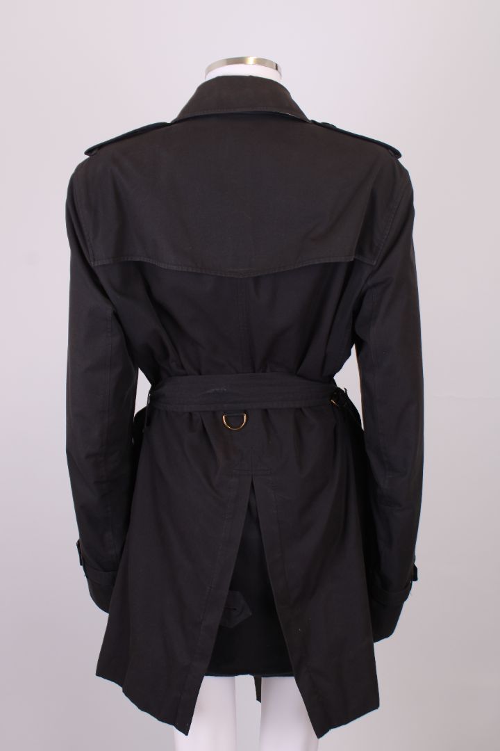 Burberry Kensington Medium Trench Coat Black M