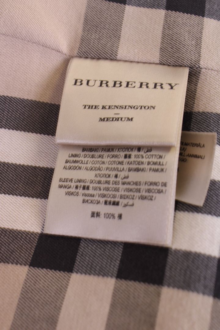 Burberry Kensington Medium Trench Coat Black M