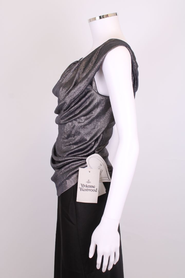 Vivienne Westwood S/S Draped Top Silver S
