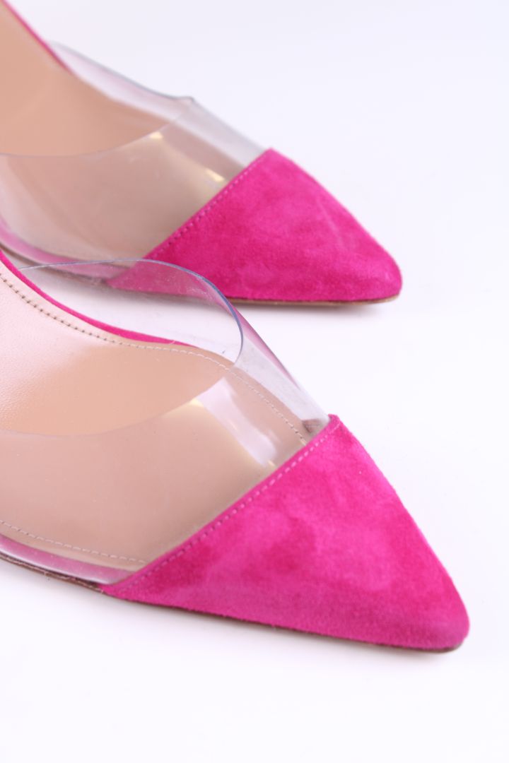 Aquazzura Buckle PVC Heels Pink 37.5