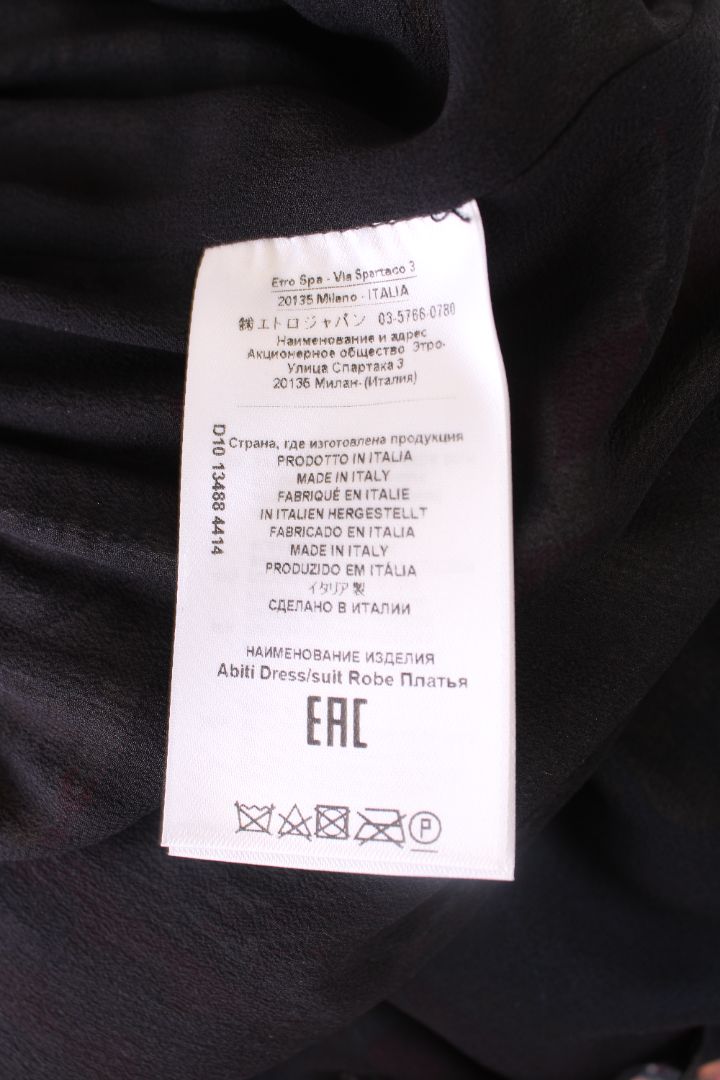 Etro L/S Print Dress Multi Coloured 10