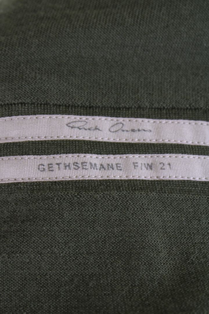 Rick Ownes Long Waterfall Cardigan Khaki XS