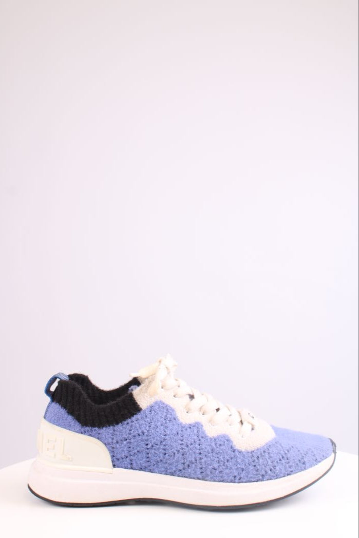 Chanel Knit Trainers Blue/ White 38