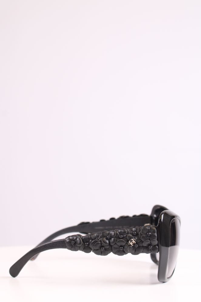 Chanel Camelia Sunglasses Black