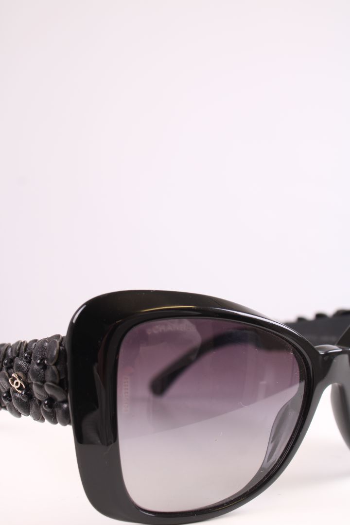 Chanel Camelia Sunglasses Black