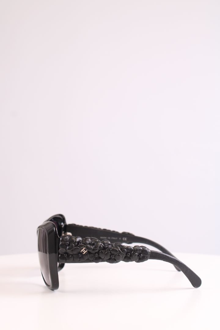 Chanel Camelia Sunglasses Black