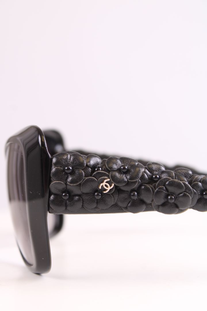 Chanel Camelia Sunglasses Black
