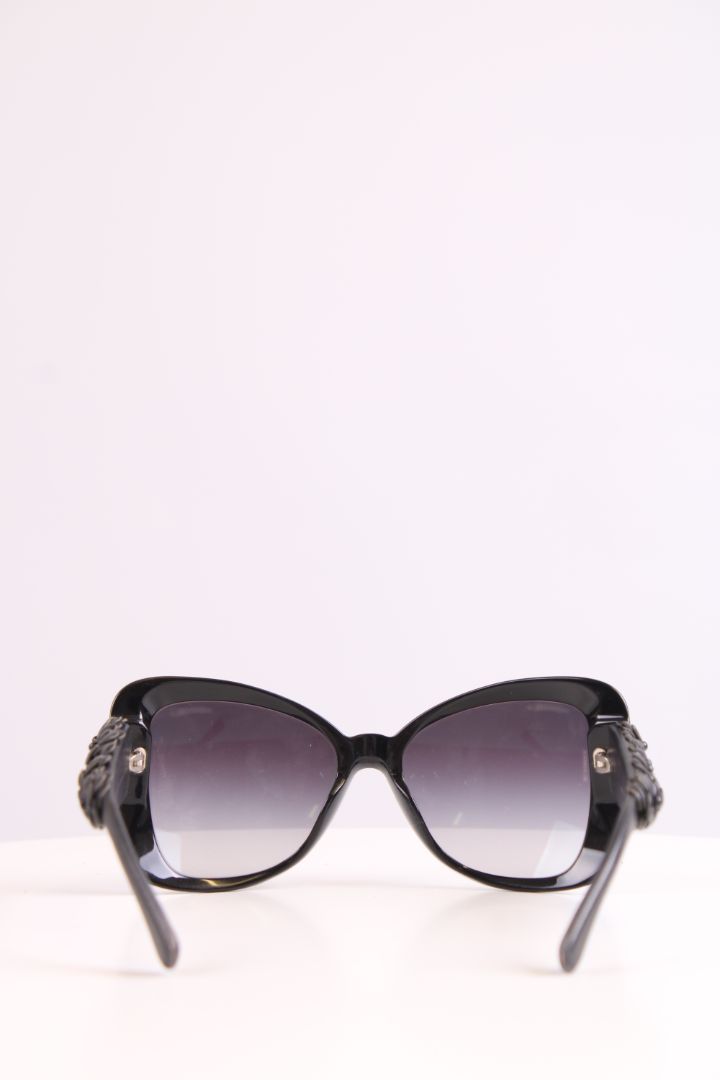 Chanel Camelia Sunglasses Black