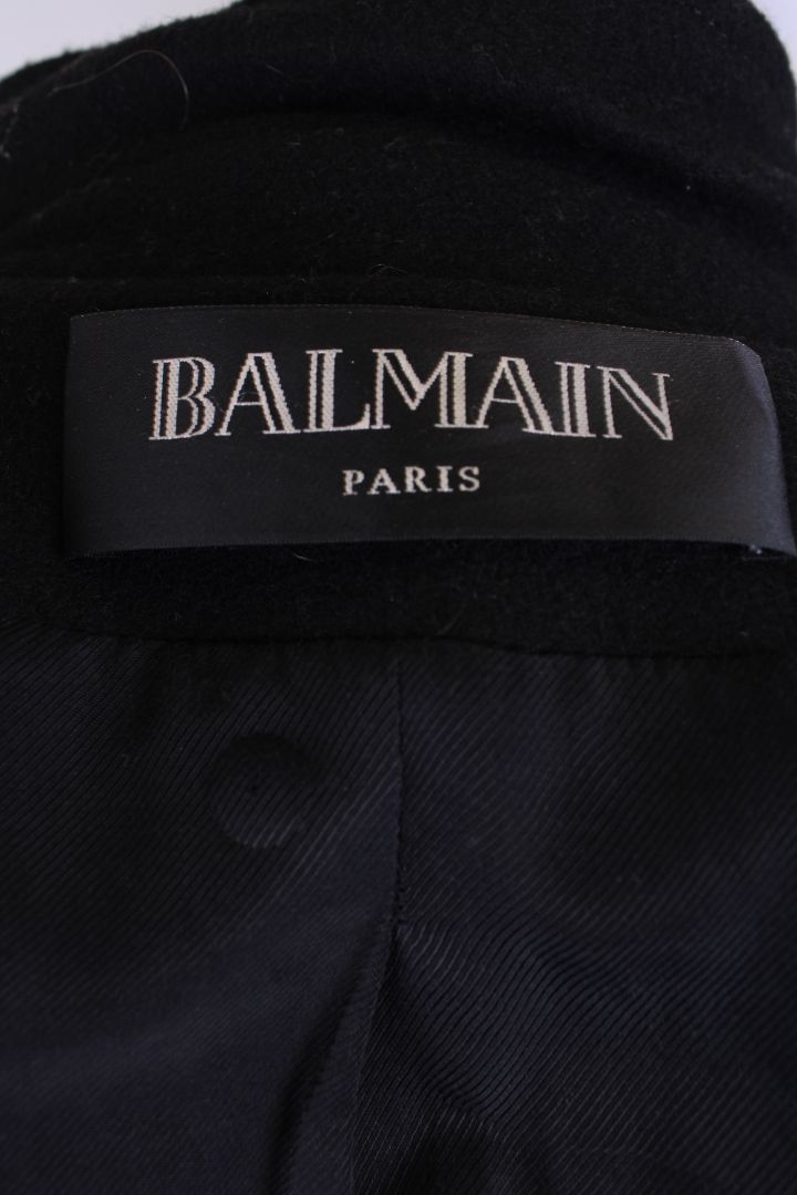 Balmin Double Breasted Button Coat Black M