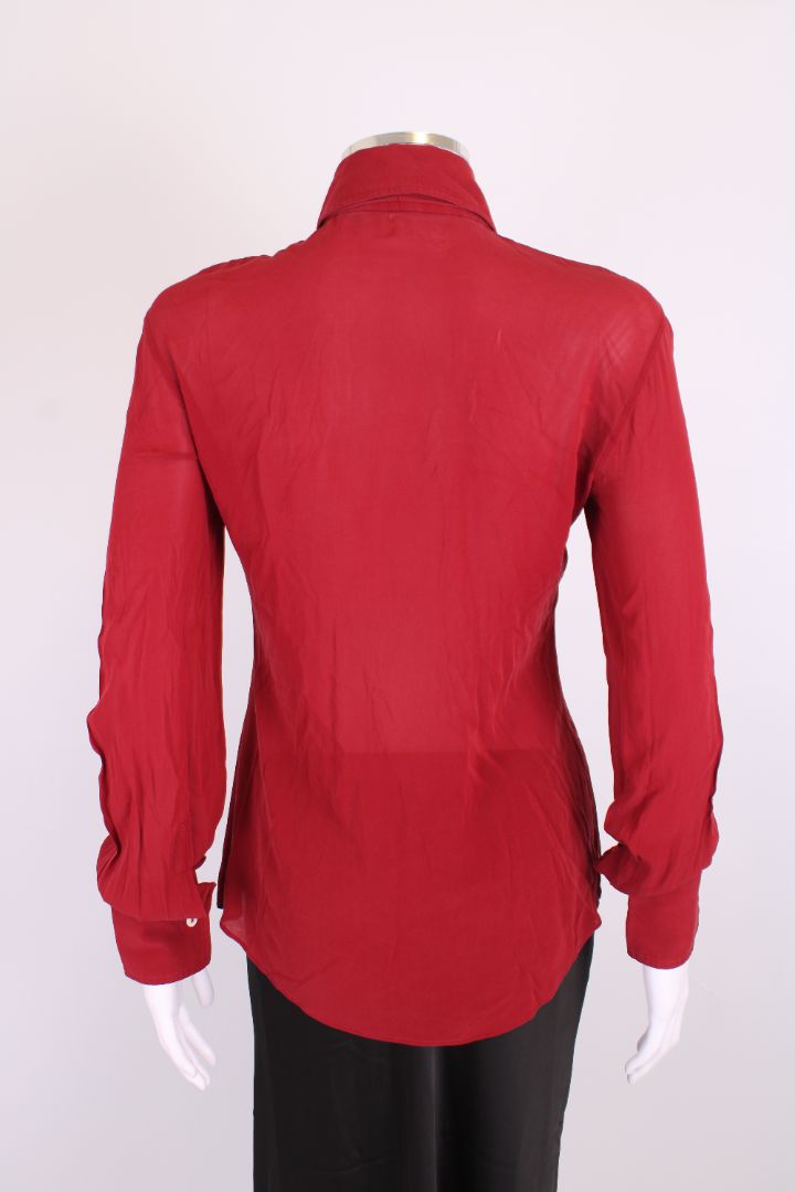 Dolce & Gabbana L/S Silk Shirt Red S