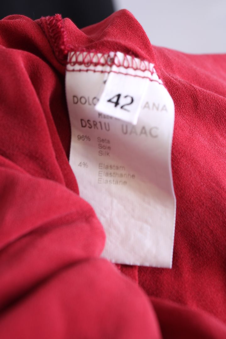 Dolce & Gabbana L/S Silk Shirt Red S