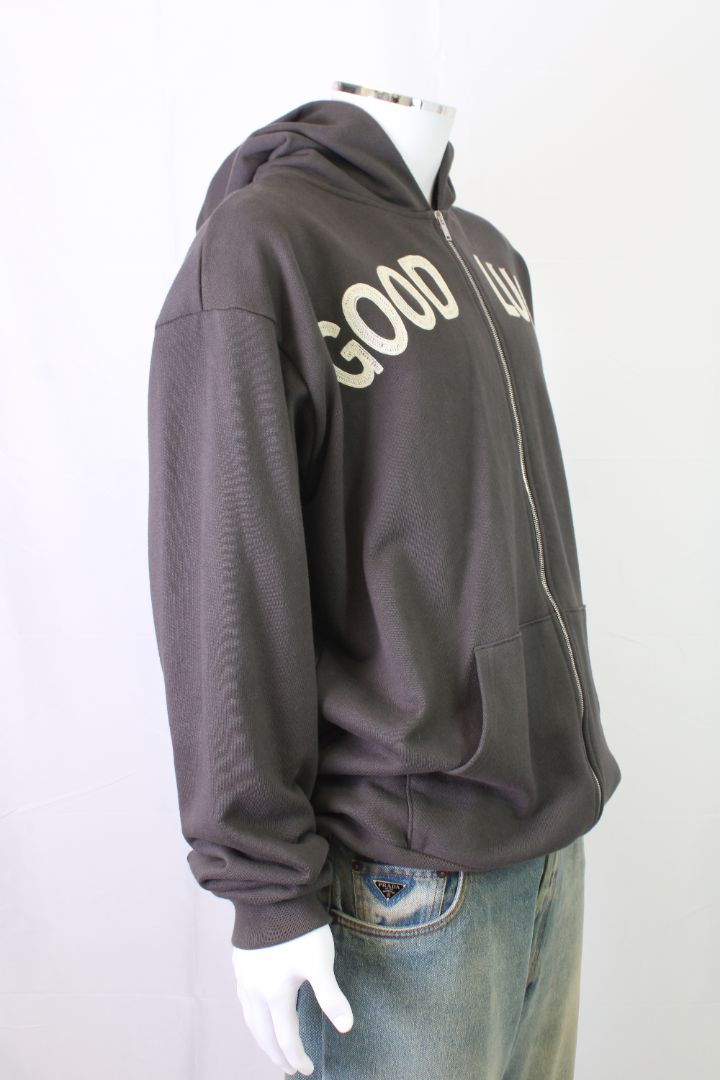 Mr Saturday Good Luck Applique Logo Hoodie Grey L