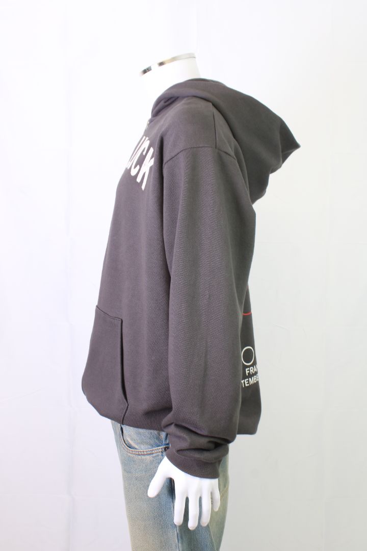 Mr Saturday Good Luck Applique Logo Hoodie Grey L