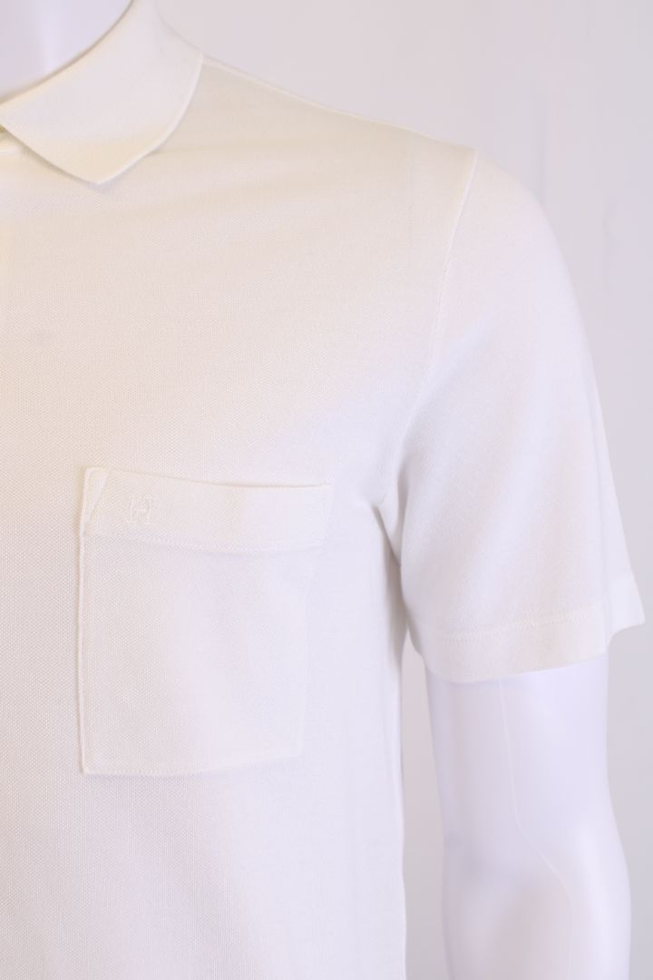 Hermes S/S Polo Top White M