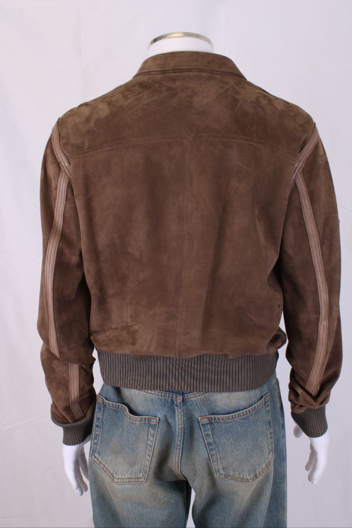 Dolce & Gabbana Suede Jacket Brown XL