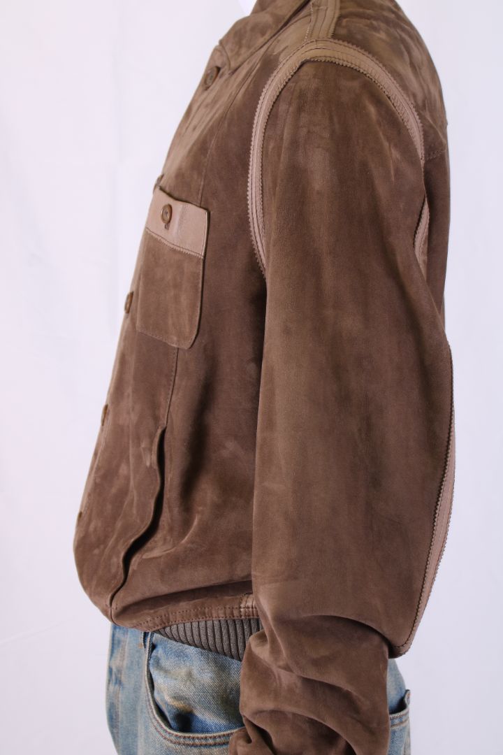 Dolce & Gabbana Suede Jacket Brown XL
