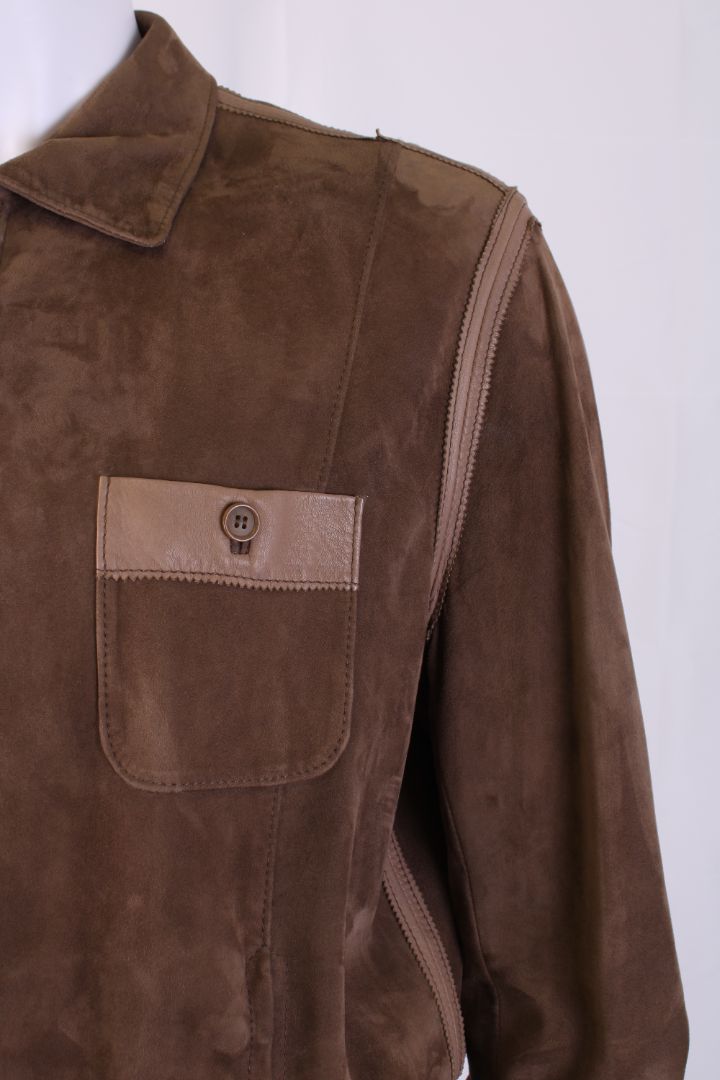 Dolce & Gabbana Suede Jacket Brown XL