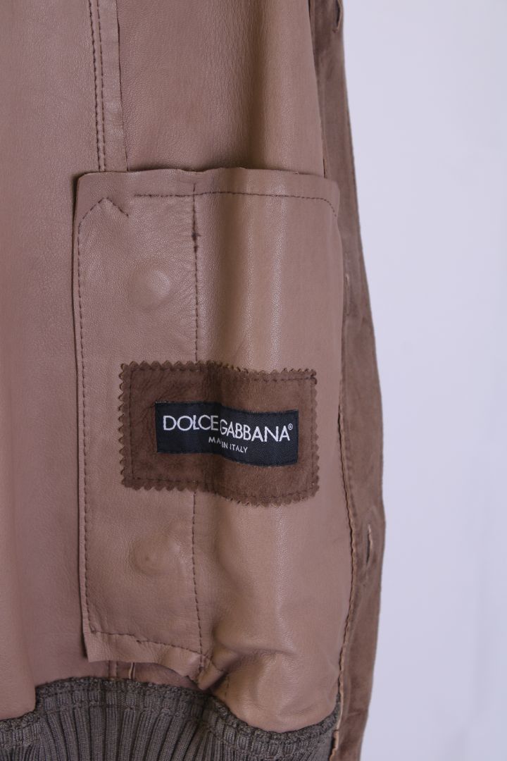Dolce & Gabbana Suede Jacket Brown XL