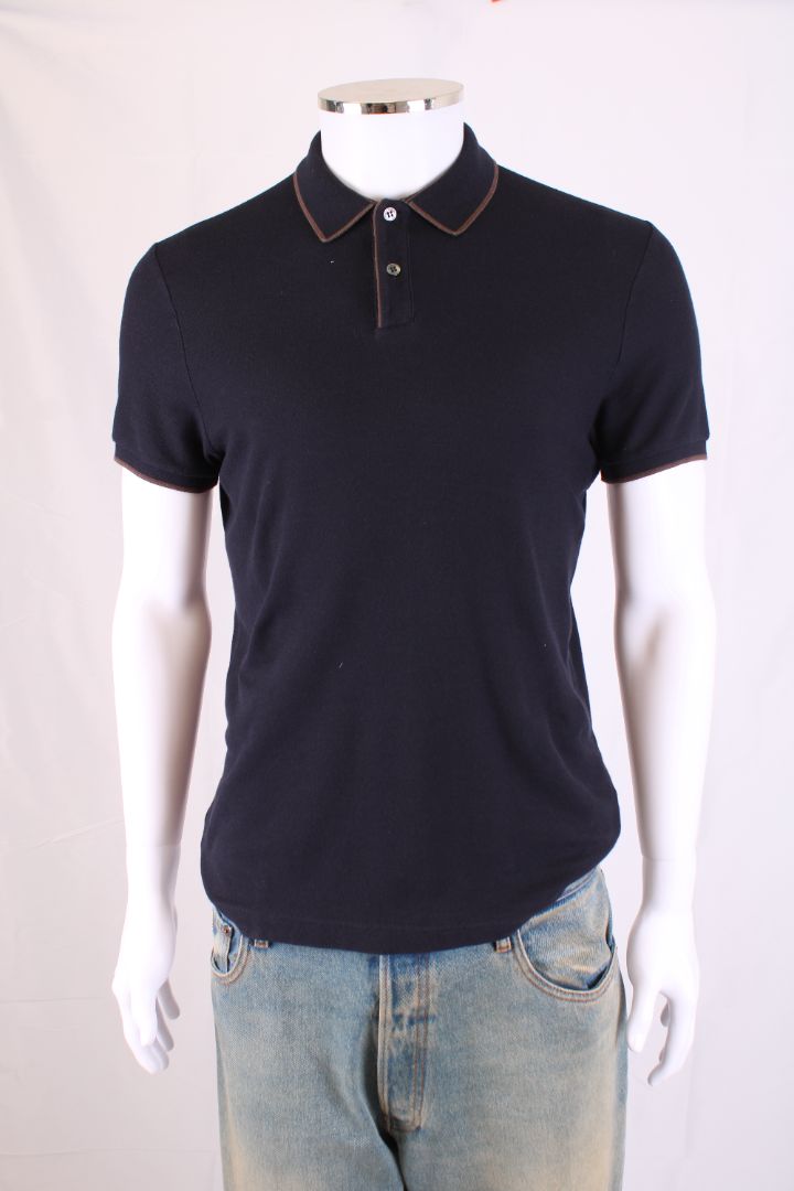 Loro Piana S/S Polo Top Navy/ Brown M