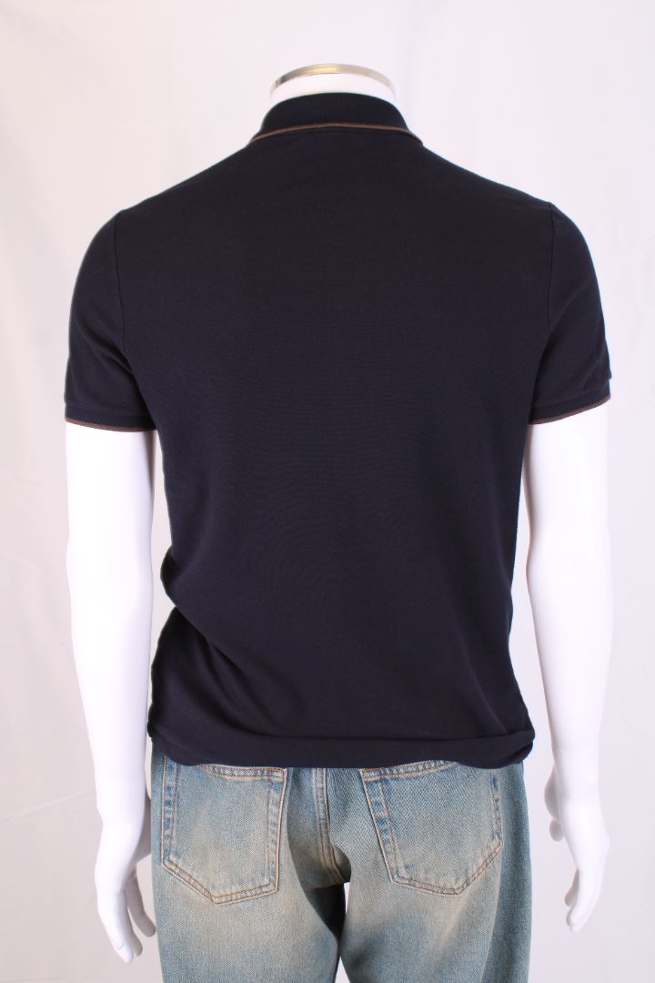 Loro Piana S/S Polo Top Navy/ Brown M