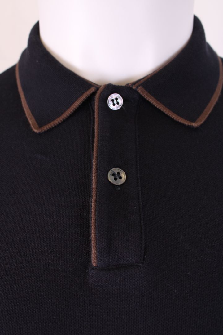 Loro Piana S/S Polo Top Navy/ Brown M