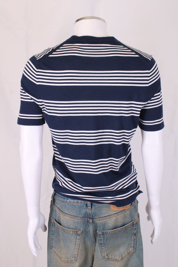 Hermes S/S Stripe T-Shirt Navy/ White M