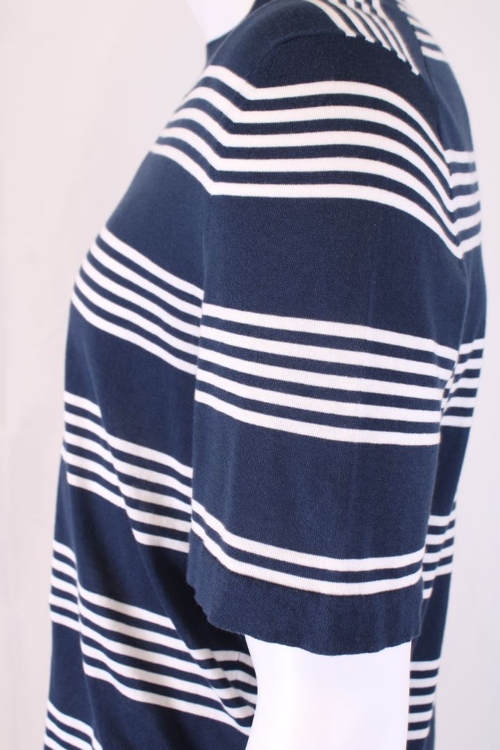 Hermes S/S Stripe T-Shirt Navy/ White M