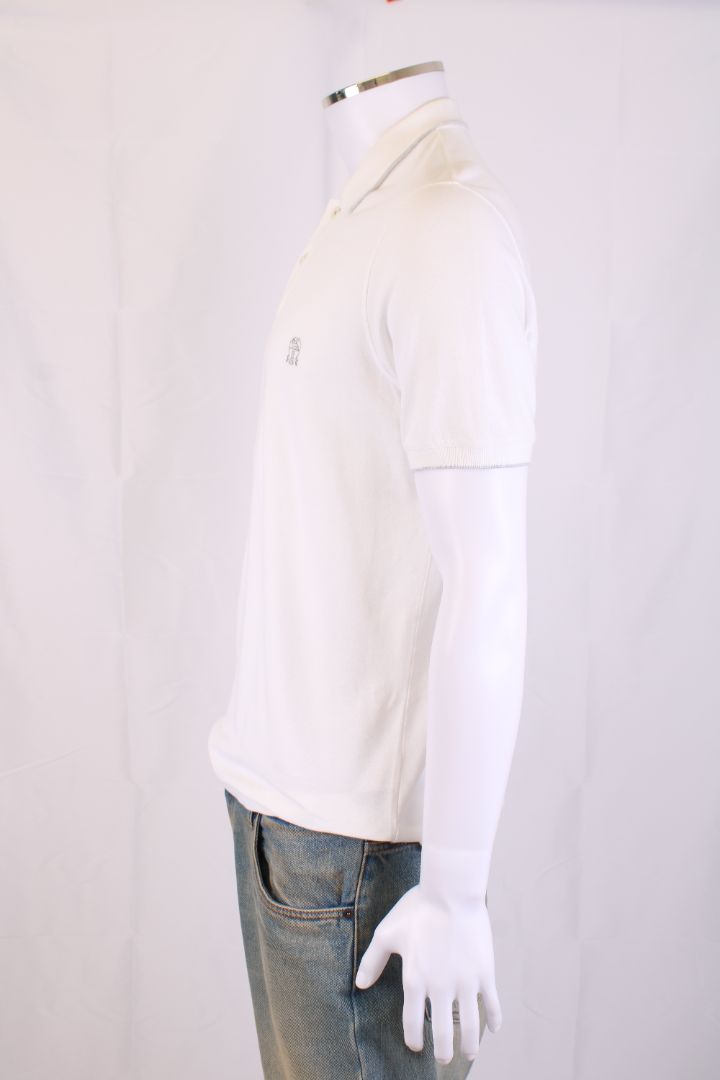 Brunello Cucinelli S/S Polo Top White L