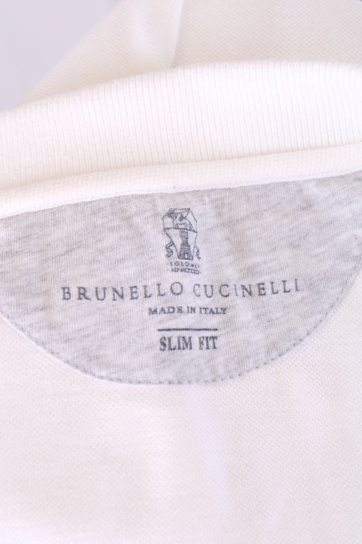 Brunello Cucinelli S/S Polo Top White L