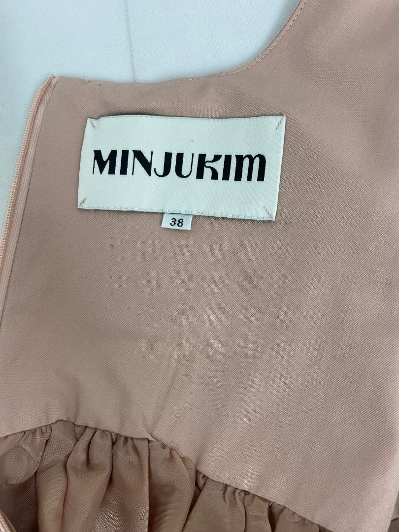 MinJukim S/S Peplum Top Pink/ Red 10
