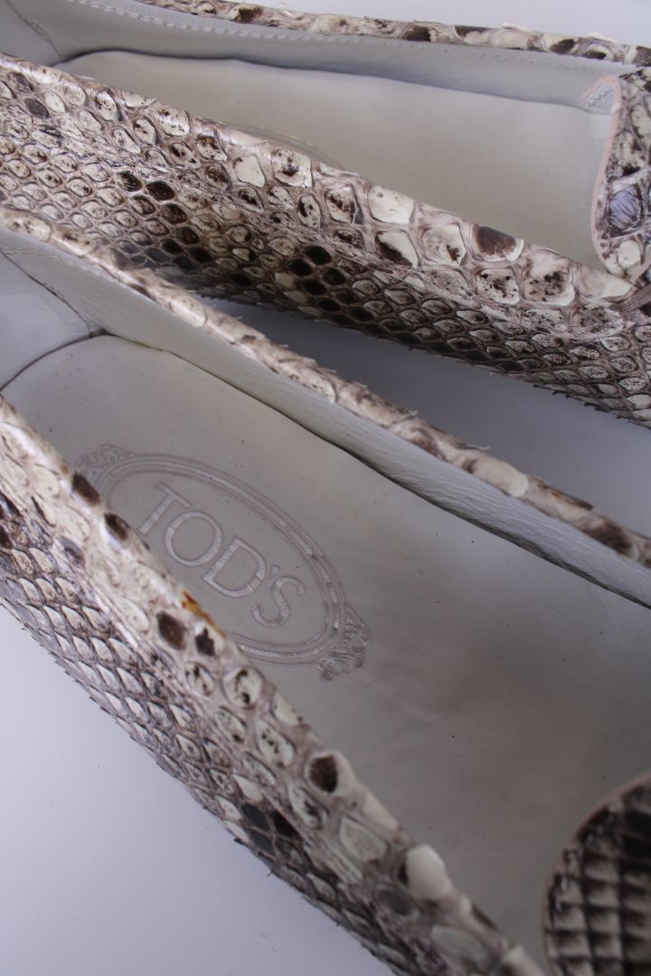 TODS Python loafers snake skin 39