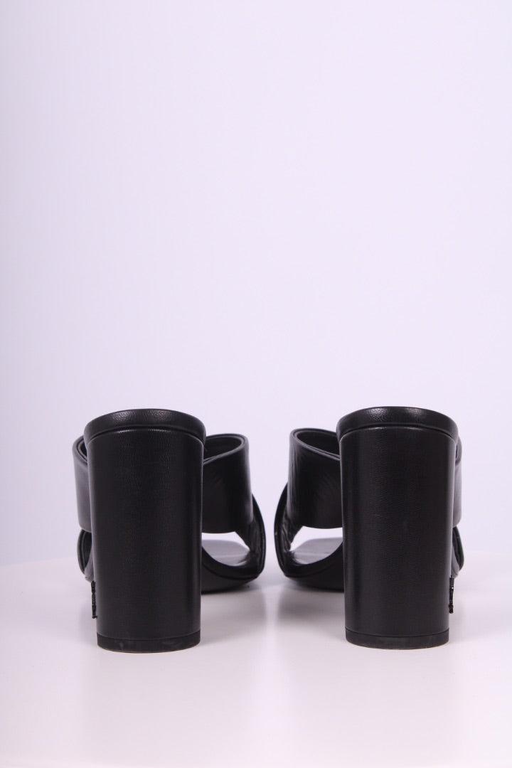 Saint Laurent Mule Block Heels Black 38
