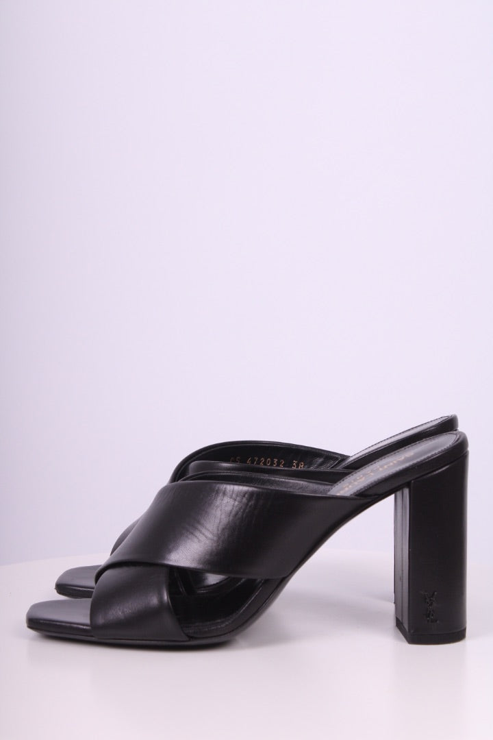 Saint Laurent Mule Block Heels Black 38