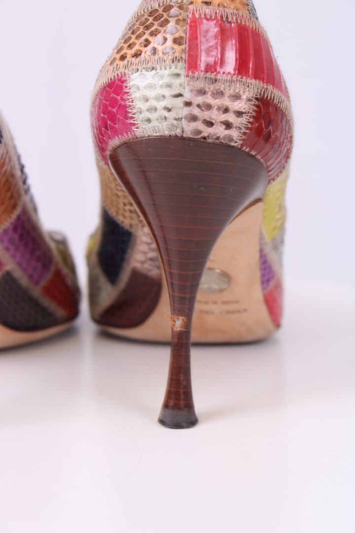 Dolce & Gabbana Patch work closed toe heels multicolour 39