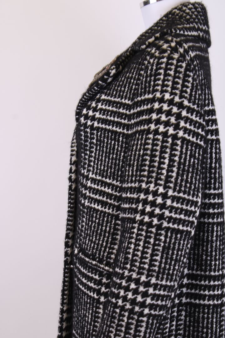 Ermanno Scervino Herringbone Coat Grey/ Black S
