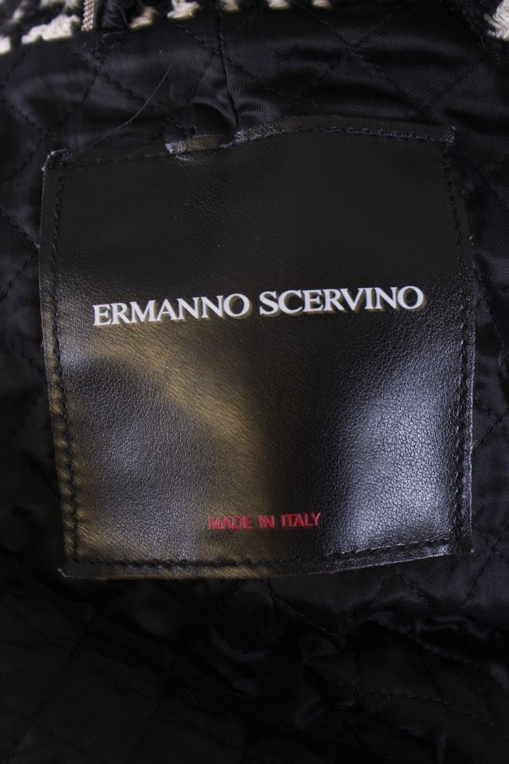 Ermanno Scervino Herringbone Coat Grey/ Black S