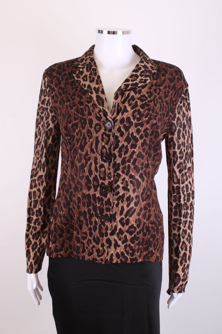 Dolce & Gabbana L/S Shirt Jacket Leopard Print M